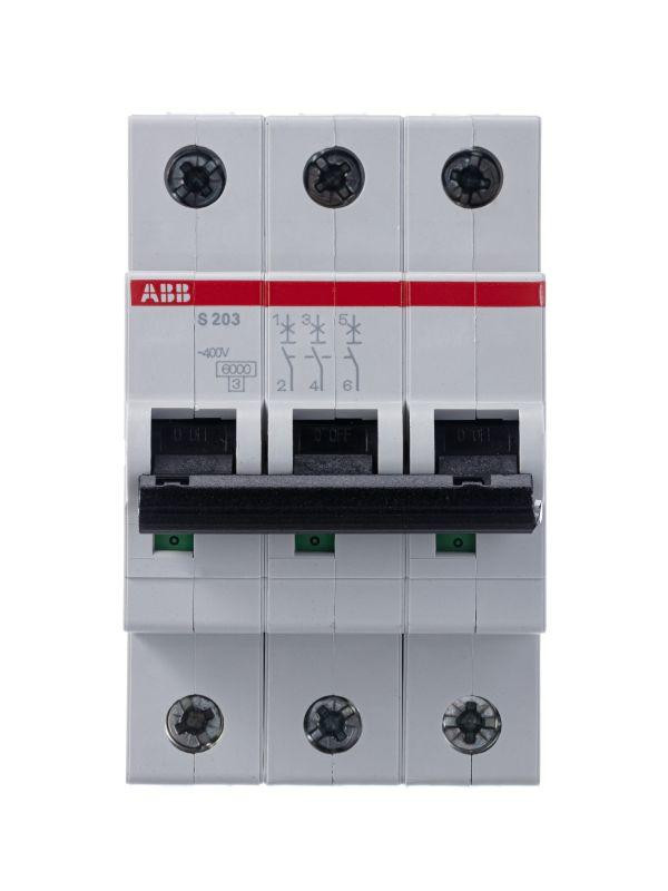 Выключатель автоматический модульный 3п B 16А 6кА S203 B16 ABB 2CDS253001R0165