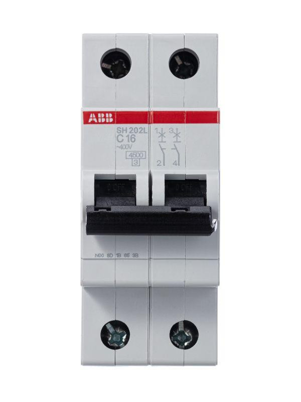 Выключатель автоматический модульный 2п C 16А 4.5кА SH202L C16 ABB 2CDS242001R0164