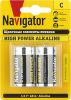Элемент питания алкалиновый 94 754 NBT-NE-LR14-BP2 (блист.2шт) Navigator 94754