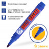 Маркер перманентный "Multi Marker" пулевидный 3мм син. Crown Б0048240