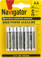 Элемент питания алкалиновый 94 753 NBT-NE-LR6-BP4 (блист.4шт) Navigator 94753