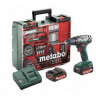 Винтоверт аккумуляторный BS 14.4 2х2.0Ач LiIon с набором оснастки Metabo 602206880