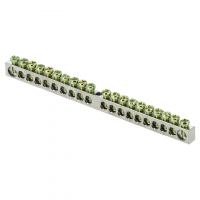 Шина PEN "ноль-земля" 6х9 20 отверст. цинк крепеж по центру PROxima EKF sn1-63-20