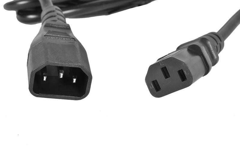 Шнур питания R-10-Cord-C13-C14-3 C13-С14 проводник. 3х1кв.мм 3м 220В 10А черн. Rem 892858