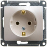 Механизм розетки 1-м СП Glossa 16А IP20 с заземл. перламутр. SchE GSL000643